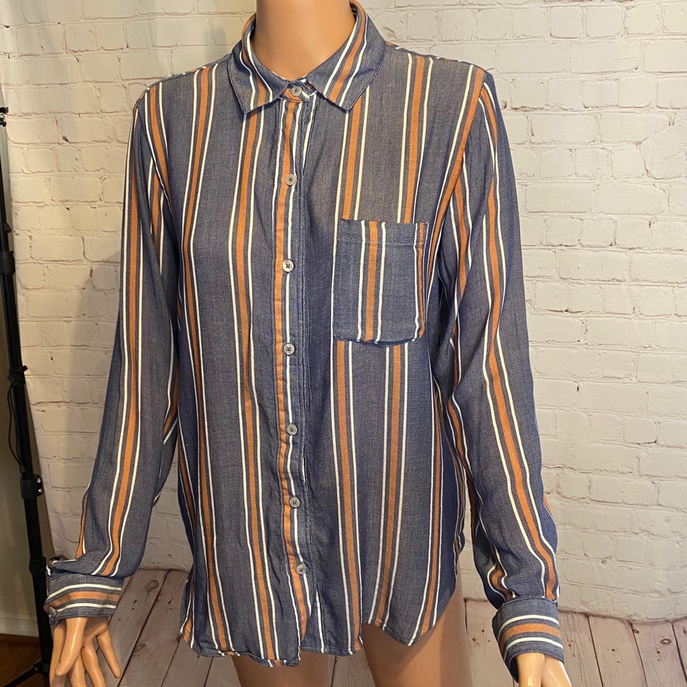 Universal Thread stripped flowy button down size … - image 2